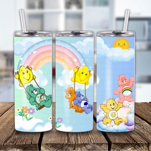 NWOT Care Bears Personalized Printed Tumbler Sz 20 oz Multi Co… - Picture 1 of 1